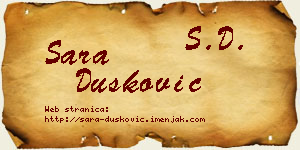 Sara Dušković vizit kartica